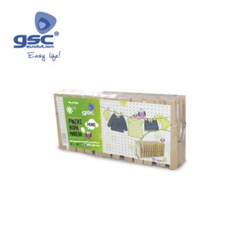 Prendedores de roupas de madeira (Pack 24 unidades) Ref. 2702549