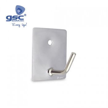 Suporte adesivo cromado médio (blister com 3 unidades) Ref. 3802792