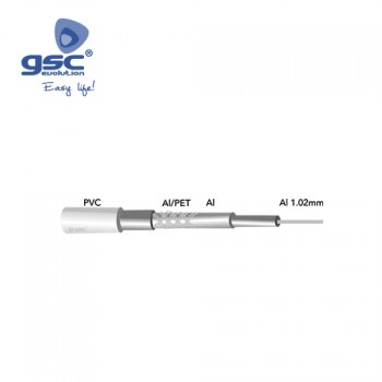 Cabo coaxial de alumínio (Rollo 100M) Ref. 2600941