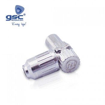 Conector TV acodado metálico Ref. 2603316-2603317