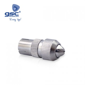 Conector TV recto metálico Ref. 2603318-2603319