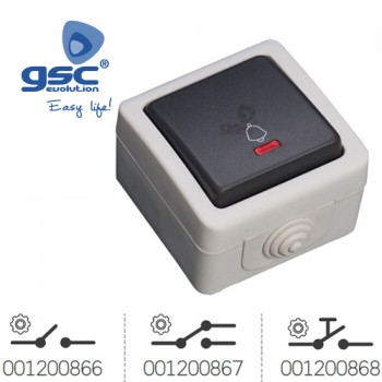 Interruptor / Interruptor / Botão + LED Ref. 001200866-001200867-001200868