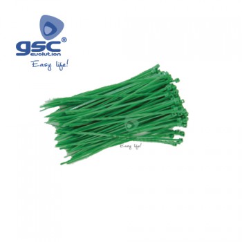 Abraçadeiras 100% nylon (cor verde) (Saco 25 unidades)